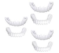 Dentadura Dentada Carillas Instantáneas Sonrisa Dientes Cosméticos Reutilizable Temporales Superior Inferior Aparatos Ortopédicos Ajuste Cómodo Kit de Reparación Blanqueamiento Cubierta ,3pairs