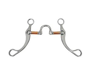 Dentadura para bozal de caballo de acero inoxidable con tubo de cobre rojo | Equipo de conducción anti-empuje para un fácil control y estabilidad de conducción | Boquilla robusta de 5 pulgadas para