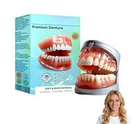 Dentadura Postiza Completa, Solución De Dentadura Postiza Flexible De Última Generación, Personalizada De Silicona Para La Parte Superior E Inferior (1 unidades)