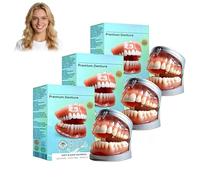 Dentadura Postiza Completa, Solución De Dentadura Postiza Flexible De Última Generación, Personalizada De Silicona Para La Parte Superior E Inferior (3 unidades)