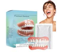 Dentadura Postiza Perfecta,Dentaduras Postizas Completas,dentadura De Silicona,dentaduras Postizas Reales, Rebasado De Silicona Suave,aspecto Natural,ideales Para Hombres Y Mujeres-A