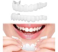 Dentaduras Postizas, 2 Pares De Carillas Dentales Con Clip, Sonrisa Perfecta Dientes Postizos Superiores E Inferiores, Dentadura Postiza Temporal Cosmética Para Cubrir Dientes Dañados