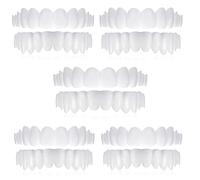 Dentaduras Postizas Gel de Sílice Instantáneas Carillas Dentales Falsa Temporales Superiores e Inferior Serrada de Sonrisa Desmontable Dientes Falsos Hombres Mujeres Para Dientes Malos,5pairs