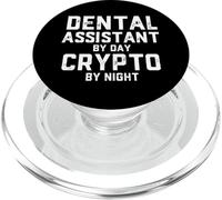 Dental Assistant by Day Crypto by Night Blockchain Dentist PopSockets PopGrip para MagSafe