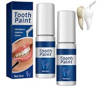 Dental blanqueadora instantánea, pulidor dental para eliminar manchas, pintura blanqueadora para dientes, pulido dental, esmalte dental, 5 ml (2 Piezas)