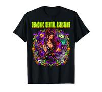 Dental Dental Asistente Higienista Cuernos del Diablo Espeluznante Miedo Camiseta