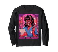 Dental Dental Asistente Higienista Cuernos del Diablo Espeluznante Miedo Manga Larga