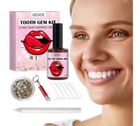 Dental Kit-Dental Rhinestone Kit with Glue, UV Light and Gemstones Selector, 20 Pieces Professional Crystal Dental Jewelry, Tooth Gems Kit for Beginne