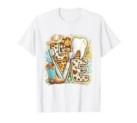 Dental Love Lindo Higienista Dental Asistente Dentista Camiseta gráfica económica, Hombre, Blanco, L