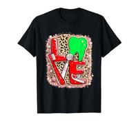 Dental Love Lindo Higienista Dental Asistente Dentista Camiseta gráfica económica, Hombre, Negro, S