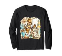 Dental Love Lindo Higienista Dental Asistente Dentista Manga Larga