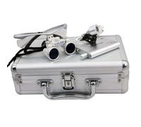 Dental - Lupa binocular para dentista (3,5 unidades, luz LED, lupa oral, con caja de 420 mm)