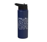Dental Nurse Doodles Women Dentist Dentistry Students Stainless Steel Insulated Water Bottle