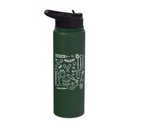 Dental Nurse Doodles Women Dentist Dentistry Students Stainless Steel Insulated Water Bottle