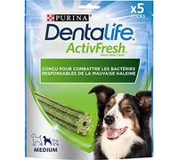 DENTALIFE ACTIVFRESH - 5 golosinas para Masticar para Perros medianos - 115 g - Higiene bucal Diaria