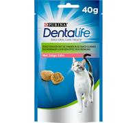 DENTALIFE Daily Oral Care - Golosinas de gato con salmón - 8 bolsas de 40 g | Dulces para gatos Sabor Salmón - Cuidado bucal diario, reduce la formación de sarro - para gatos adultos