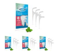 DenTek Palillos de hilo dental Complete Clean (40 unidades) - Palillos dentales con sabor a menta - Para espacios interdentales - Flosser con raspador de lengua y palillo de dientes para un aliento