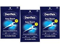 DenTek, Selecciones completas de hilo limpio 75 púas de hilo dental, paquete de 3, 225 unidades