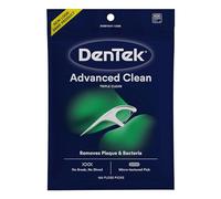 Dentek Púas de hilo dental, 150 piezas, púas de dientes de hilo dental de triple limpieza, hilo fuerte que no tritura, palillos de dientes de limpieza avanzada (150 piezas)