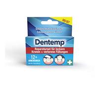 Dentemp - Primeros auxilios en coronas y empastes, para empastes y coronas sueltas, kit de reparación, 12 aplicaciones, empaste provisional