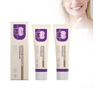 Dentifricio del dente naturale, dentifricio della cura orale naturale, protezione dello smalto e rafforzamento dei denti, per la formula senza fluoro per denti sensibili, respiro fresco (2pcs)