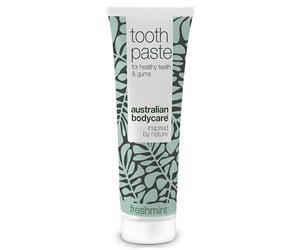 Dentifricio Tea Tree Oil e Menta Fresca - 75 ml | Elimina i batteri |Cura quotidiana di parodontite e sangue alle gengive | Rimuove l’alito cattivo | Con silice per ottenere denti più bianchi e sani