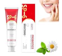 Dentífrico Blanqueador,Pasta Dentífrica Blanqueadora Probiótica,Dentífrico Ultra Blanqueador Sp-6,Pasta Dentífrica Probióticos Blanco Brillante,Aliento Fresco,Mejora la Cavidad Oral