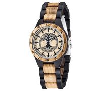 Dentily Reloj de pulsera de madera natural para mujer, hecho a mano, de cuarzo, deportivo, único, Cus-QW1087