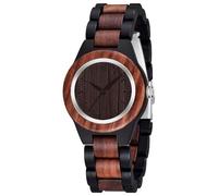 Dentily Relojes de madera para mujer, reloj de madera hecho a mano, reloj de cuarzo para mujer