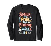 Dentist Dental Assistant Teeth Dentistry Dental Hygienist Manga Larga