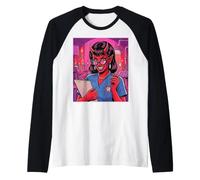 Dentista Asistente Dental Higienista Cuernos del Diablo Espeluznante Miedo Camiseta Manga Raglan