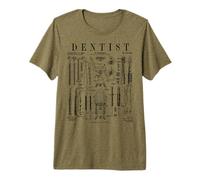 Dentista Odontología Kit de Herramientas dentales Vintage Patent Print Camiseta Premium