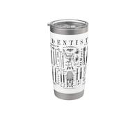 Dentista Odontología Kit de herramientas dentales Vintage Patent Print Vaso térmico de acero inoxidable de doble pared