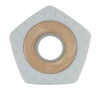 Dentistar Pentastar - Mordedor fabricado en silicona suave y madera - Ayuda para la dentición de bebés a partir de 3 meses - Alivia el dolor al momento de la dentición - Sin BPA - Menta