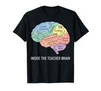 Dentro del Profesor Cerebro Lección Planificación Divertido Educador Mente Camiseta
