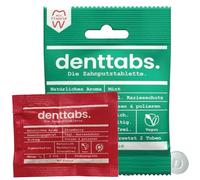 Denttabs Juego de cepillos de dientes - Pastillas de menta con flúor 125 unidades+paquete de muestra fresa con flúor 4 unidades