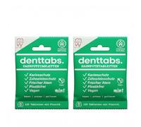 DENTTABS Pastillas para cepillos de dientes, 250 unidades, menta con flúor, 4 meses de suministro, veganas y sin plástico, alternativa sostenible a la pasta de dientes