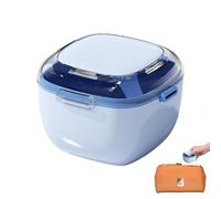 Denture Cleaning Case - Retainer Cleaning Box | Denture Bath Cup | Double-Layer Portable Design, Leak-Proof With Drainage Function, Large Holes And Handles, For Home Office Car Travel, ABS+PP