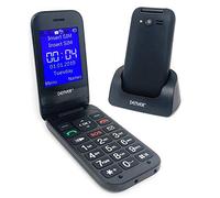 Denver BAS-24200M - Teléfono móvil desbloqueado con botón grande para ancianos y ancianos (fácil respuesta, doble sim, carcasa con pantalla de color de 2,4 pulgadas, Bluetooth, SOS, antorcha y cámara
