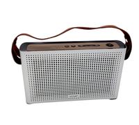 Denver BTS-200 Negro - Altavoz Portátil. Bluetooth. Entrada AUX IN. USB. Batería Recargable. Altavoces: 10W. Carcasa de Metal Negra con asa de Piel.