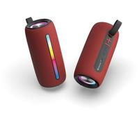Denver BTL-360BD Altavoz Bluetooth Burdeos con luz RGB, TWS, USB/MicroSD MP3, AUX, Manos Libres, 2 x 5 W RMS