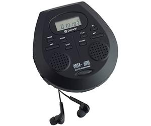 Denver Cajas,Fundas y Sobres CD Marca Modelo DMP-395B | Antishock, con altavoces, autoresume, reproductor de CD/MP3