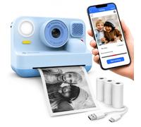 Denver Cámara infantil con impresión instantánea Bluetooth Full HD azul