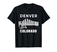 Denver City Skyline Music Colorado Souvenir Denver Camiseta