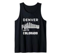 Denver City Skyline Music Colorado Souvenir Denver Camiseta sin Mangas
