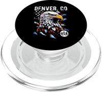 Denver Colorado águila patriótica Bandera de Estados Unidos diseño Vintage PopSockets PopGrip para MagSafe