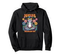 Denver, Colorado, EE. UU., Psychedelic Frog Chill Zen Design Sudadera con Capucha