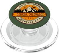 Denver Colorado USA Rocky Mountains Diseño de Estilo Desgastado PopSockets PopGrip para MagSafe