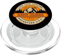 Denver Colorado USA Rocky Mountains Diseño de Estilo Vintage PopSockets PopGrip para MagSafe