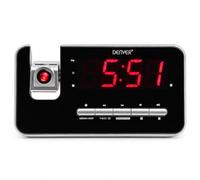 Denver CRP-618 Radio Despertador (Despertador, PLL Radio FM, Pantalla de 3,0 cm, proyección, Negro) (Importado)